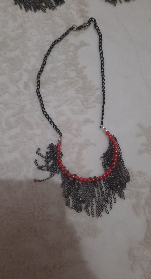 Bohem Mini Boncuklu Nakışlı Kadın Kolye - Görsel 2