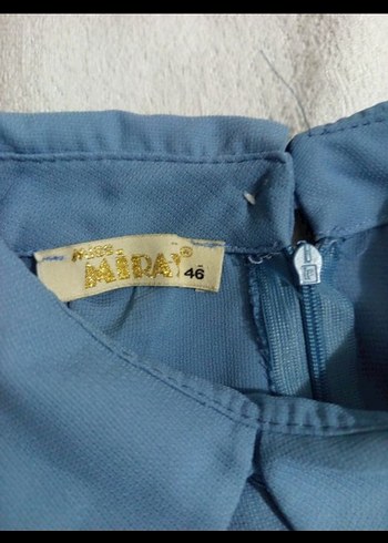 Nakışlı Uzun Kollu Mavi Bohem Tunik - Görsel 5