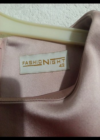 Bej Uzun Drapeli Kadın Abiye Elbise pudra pembesi - Görsel 6