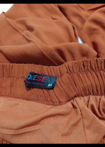 Kadın kiremit rengi Uzun Salaş Etek - Görsel 4