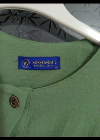 Uzun Kollu Yeşil Fırfırlı gömlek - Görsel 7