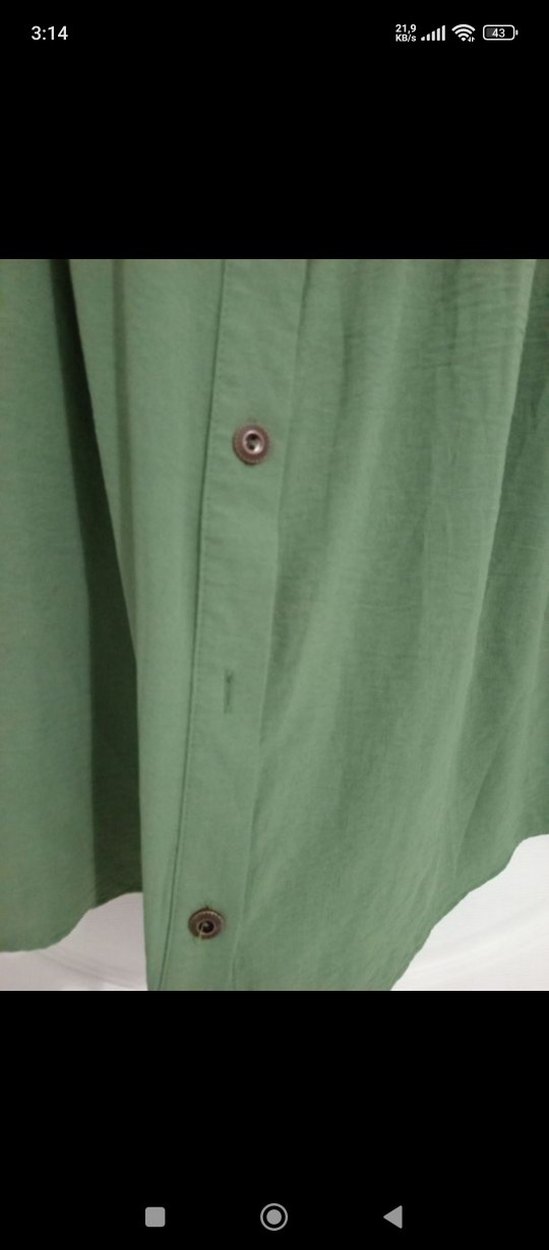 Uzun Kollu Yeşil Fırfırlı gömlek - Görsel 5