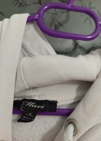 Mavi Gri Kapüşonlu Oversize Sweatshirt - Görsel 3