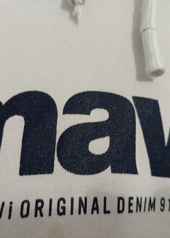 Mavi Gri Kapüşonlu Oversize Sweatshirt - Görsel 2