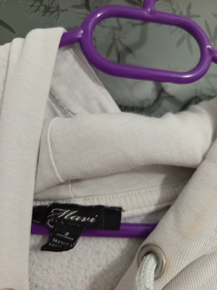 Mavi Gri Kapüşonlu Oversize Sweatshirt - Görsel 3