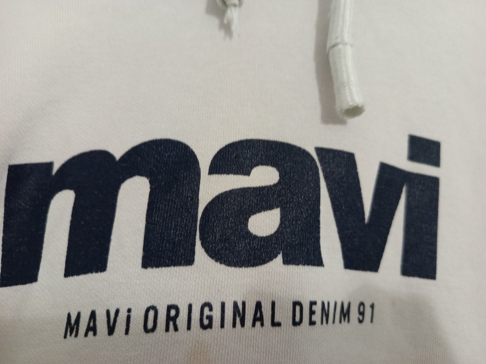 Mavi Gri Kapüşonlu Oversize Sweatshirt - Görsel 2