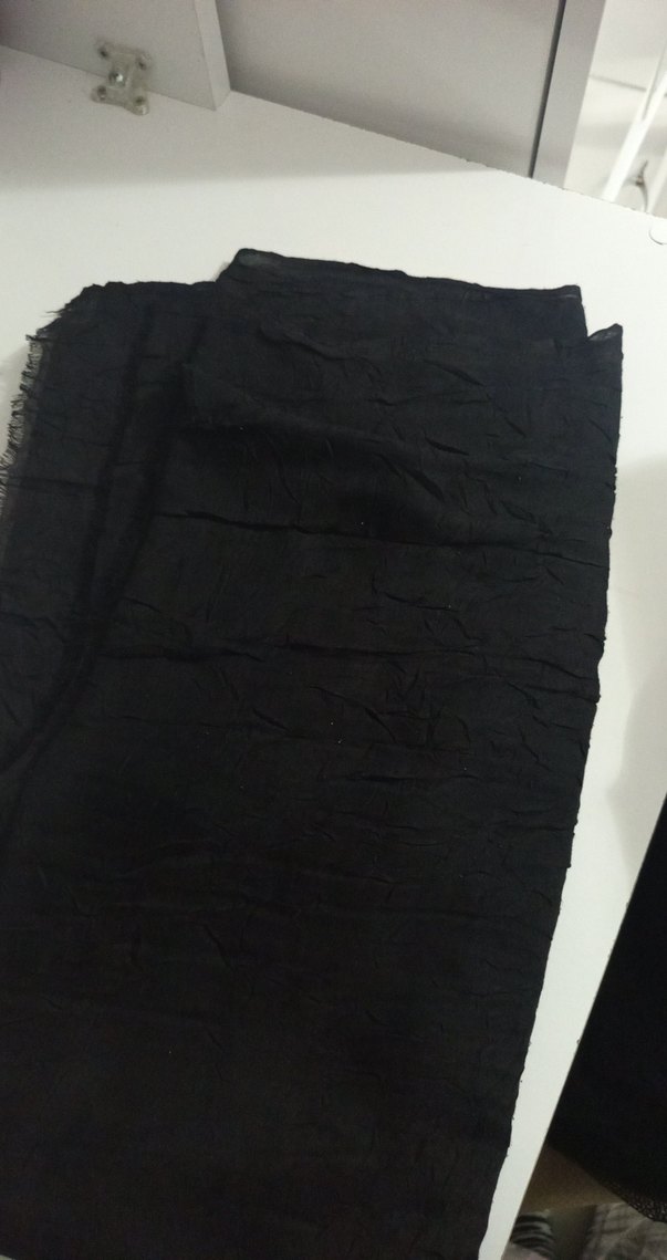 Siyah Süet Kadın Şal bambu - Görsel 2