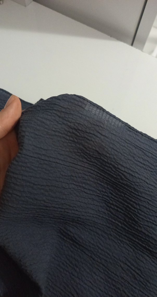 Kadın gri Pilili şal - Görsel 3