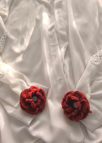 El örgüsü renk renk düğme gülleri  - Görsel 5