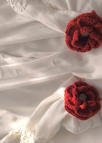 El örgüsü renk renk düğme gülleri  - Görsel 7