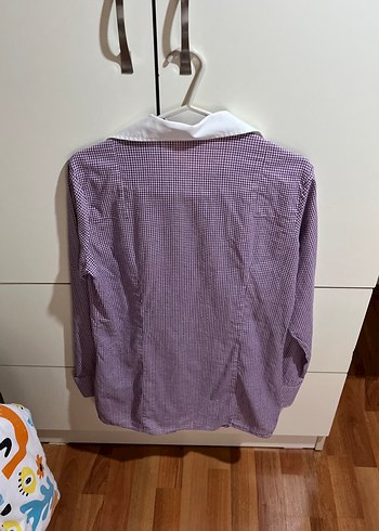 U.S Polo Assn. U.S. Polo Düğmeli Uzun Kollu Mor Kadın Gömlek .38