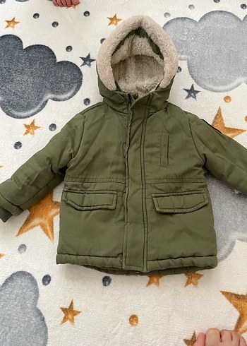 Erkek Çocuk Kamuflaj Desenli Kapüşonlu Mont