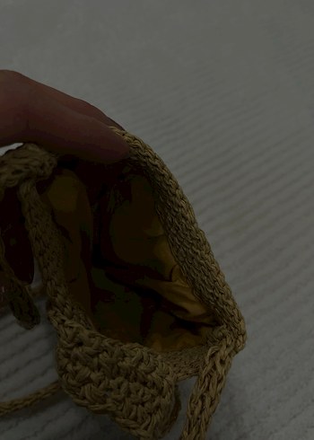 Bej Örgü Kadın Çapraz Çanta - Görsel 3