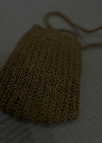 Bej Örgü Kadın Çapraz Çanta - Görsel 2