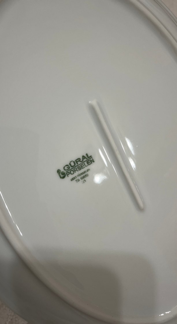 Beyaz Gri Oval Yemek Kabı - Görsel 2