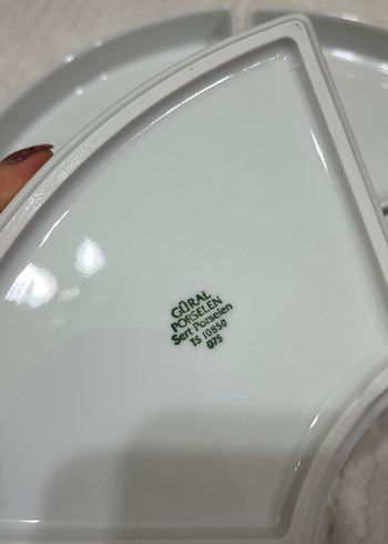 Beyaz Modern Seramik Servis Tabağı Seti - Görsel 3