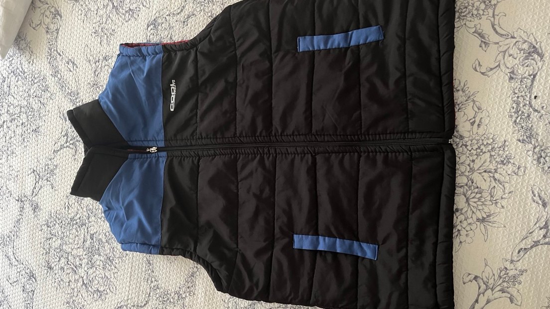 Erkek Siyah Fermuarlı Kolsuz Ceket - Görsel 2