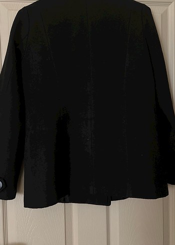 Siyah Çift Düğmeli Kaban - Görsel 2