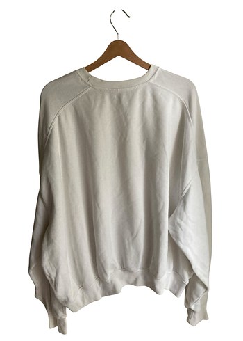 Bershka Beyaz Rahat Kesim Kadın Sweatshirt