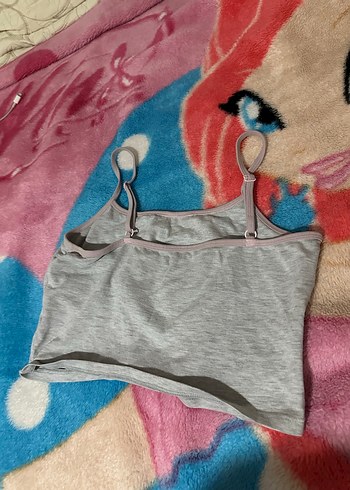 Gri Baskılı İnce Askılı Kadın Atlet - Görsel 3