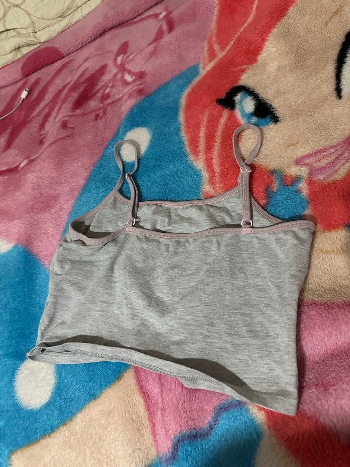 Gri Baskılı İnce Askılı Kadın Atlet - Görsel 3