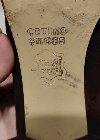 Kahverengi Süet Hakiki Deri Klasik/Vintage Topuklu Ayakkabı - Görsel 3