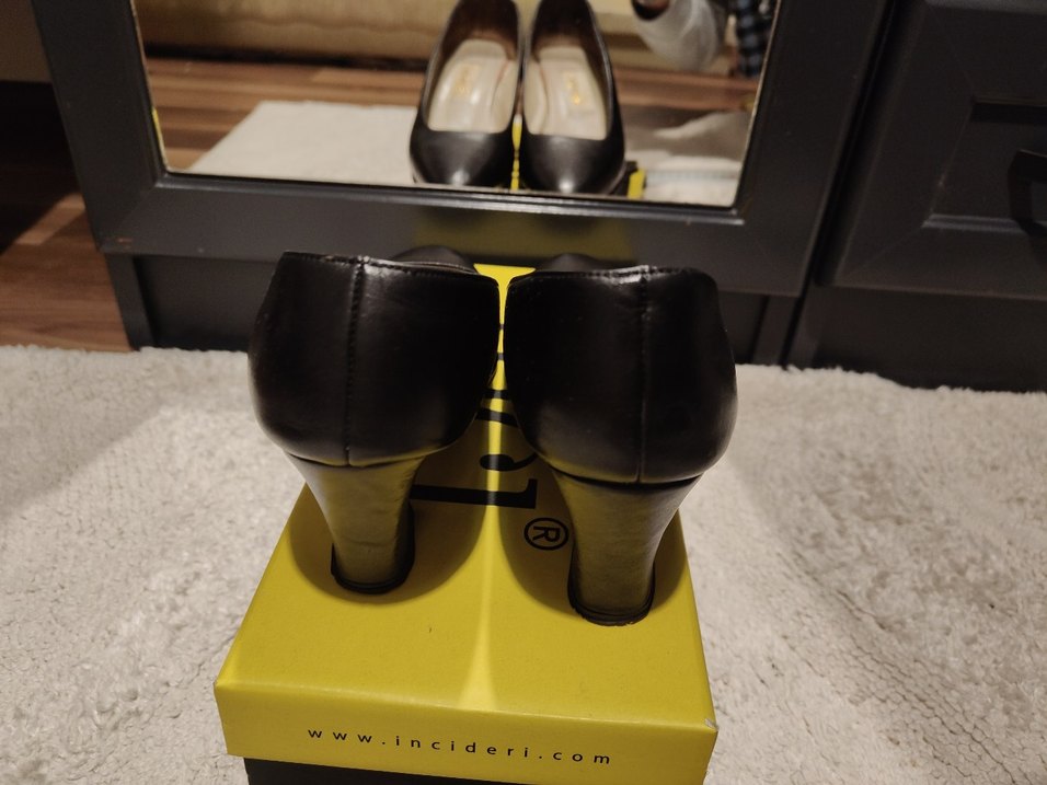 38 Beden Klasik Siyah Kadın Topuklu Ayakkabı - Görsel 3