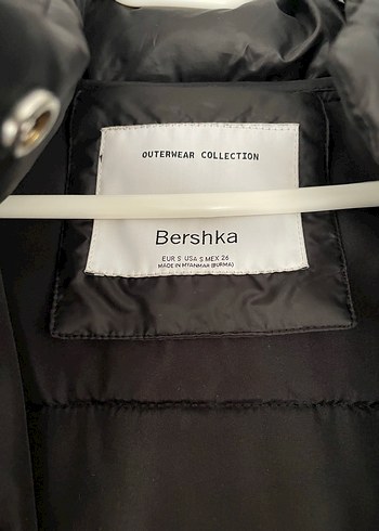 s Beden Bershka Siyah Kadın Uzun Kışlık Mont
