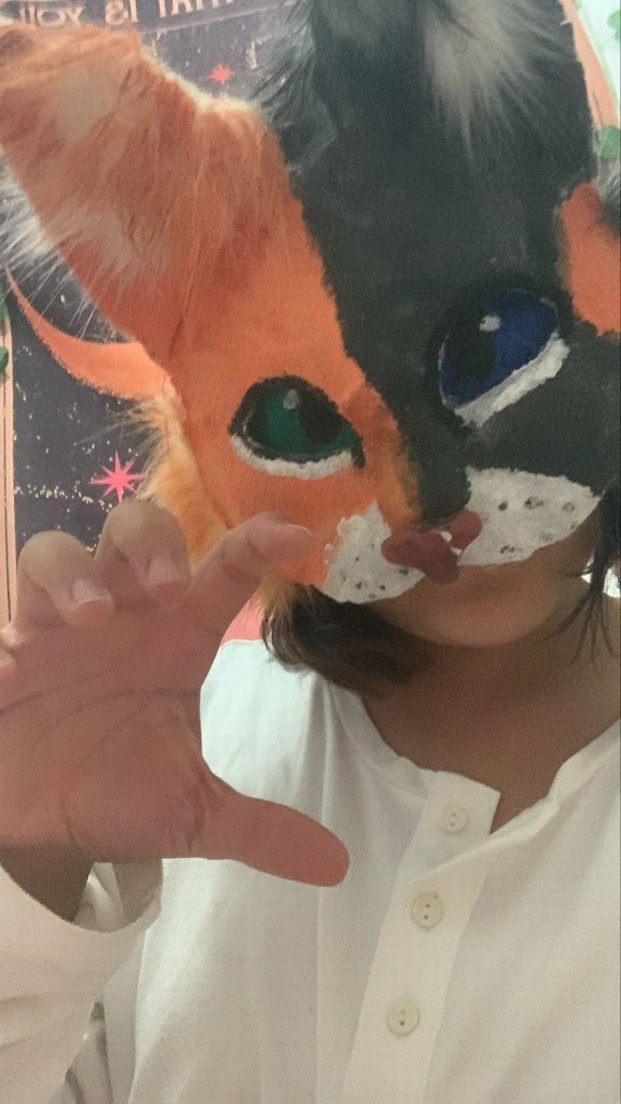 therian maskesi calico cat - Görsel 4