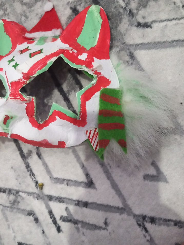 Renkli Nakışlı Kürklü Therian maskesi - Görsel 2