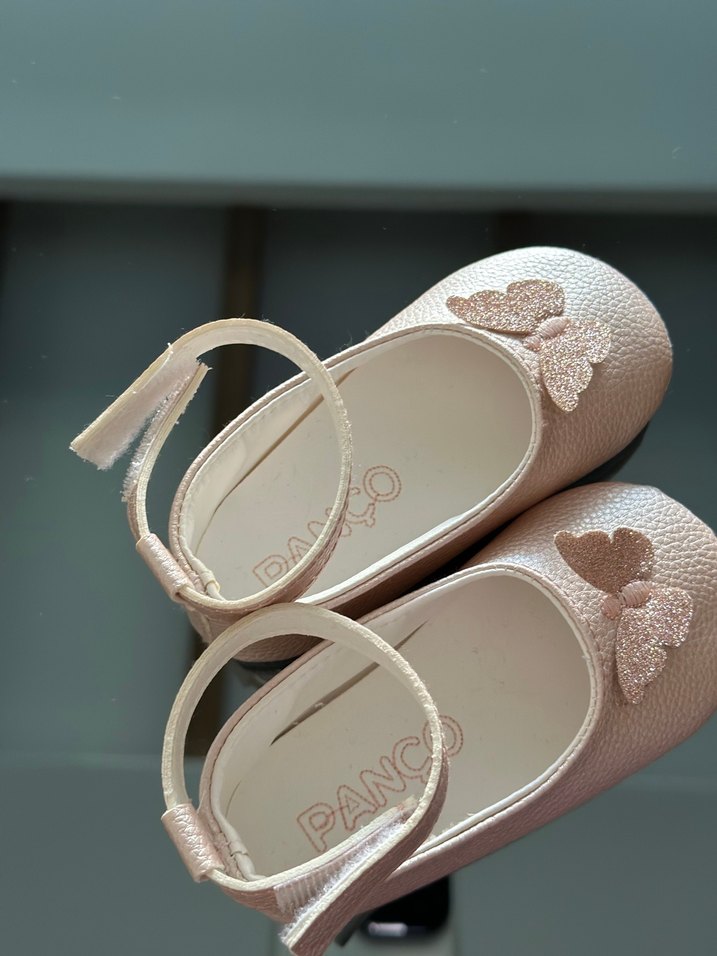 Kız Çocuk pembe Nakışlı Babet Ayakkabı - Görsel 2