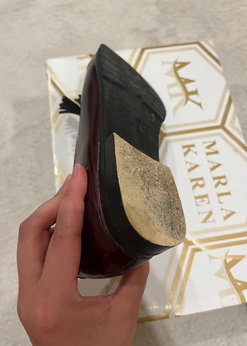 Bordo Parlak Leopar Desenli Kız Loafer - Görsel 5