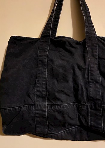Pull and Bear Fermuarlı Siyah Denim Kadın Çanta