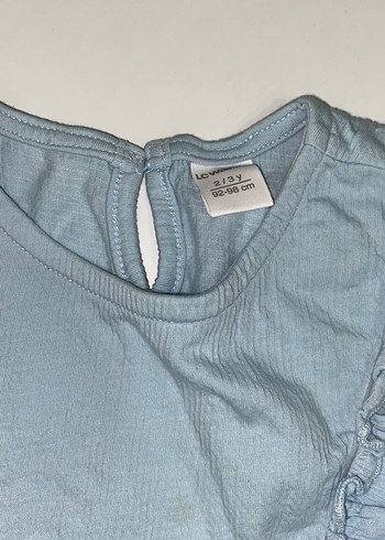 Mavi Bebek Kız Uzun Kollu Fırfırlı Takım - Görsel 3