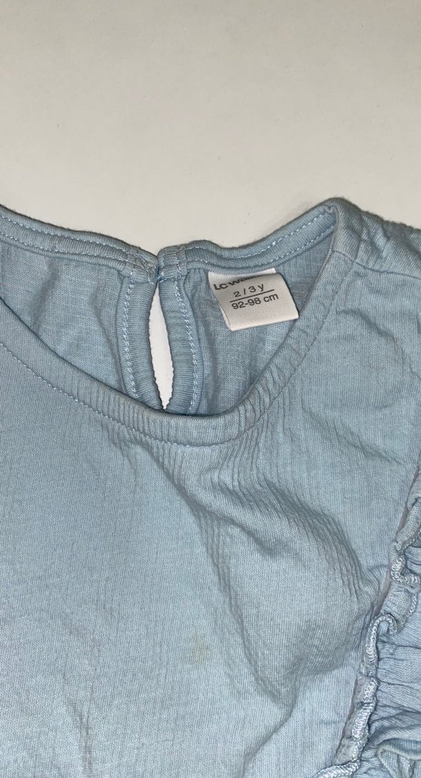 Mavi Bebek Kız Uzun Kollu Fırfırlı Takım - Görsel 3