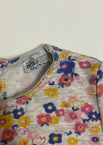 Çiçek Desenli Uzun Kollu Kız Elbisesi - Görsel 2