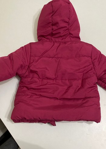 Bordo Kız Çocuk Kapüşonlu Fermuarlı Mont - Görsel 3