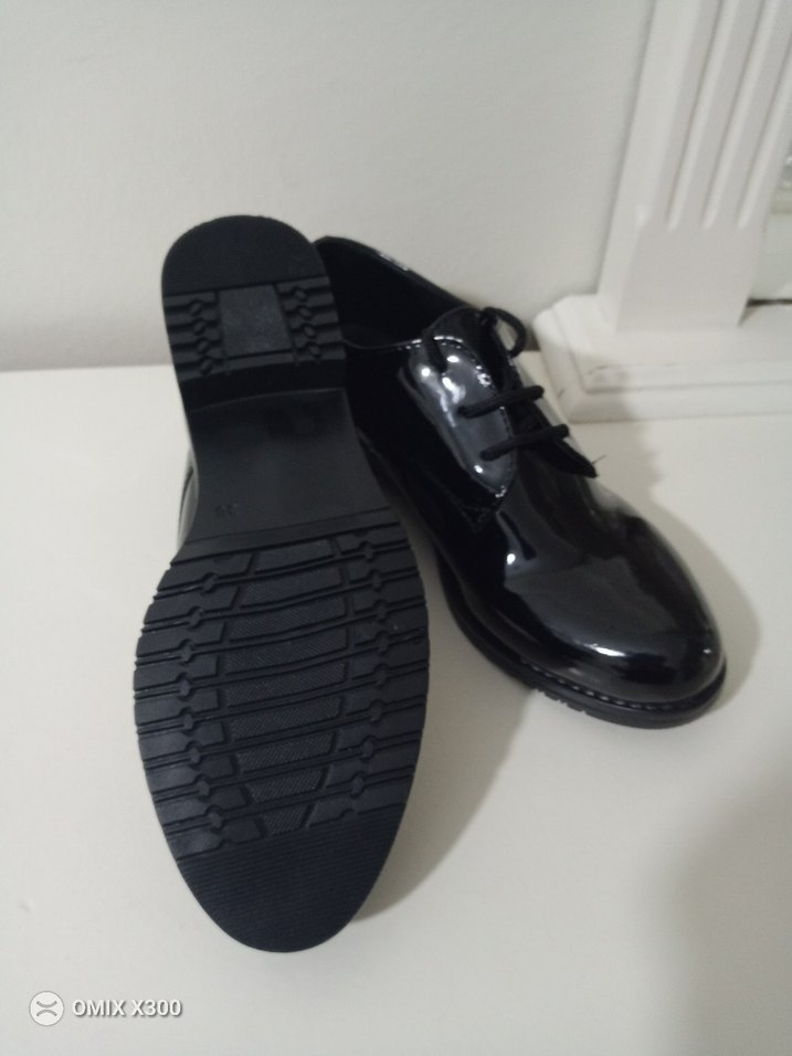 Parlak Siyah rugan orijinal Bambi kadın klasik ayakkabı - Görsel 2