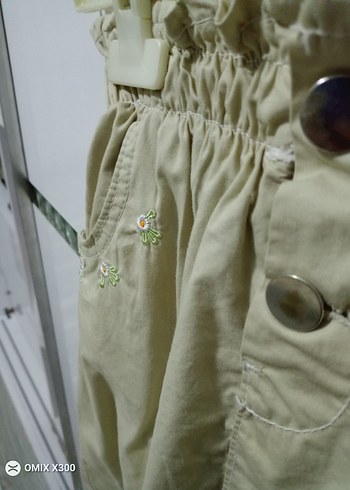 Nakışlı Bej Kız Çocuk Keten Bluz - Görsel 5