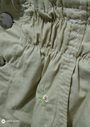 Nakışlı Bej Kız Çocuk Keten Bluz - Görsel 4