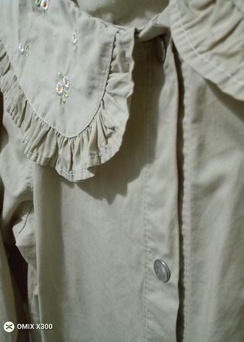 Nakışlı Bej Kız Çocuk Keten Bluz - Görsel 2