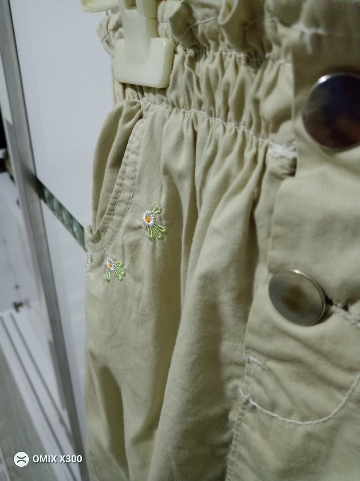 Nakışlı Bej Kız Çocuk Keten Bluz - Görsel 5