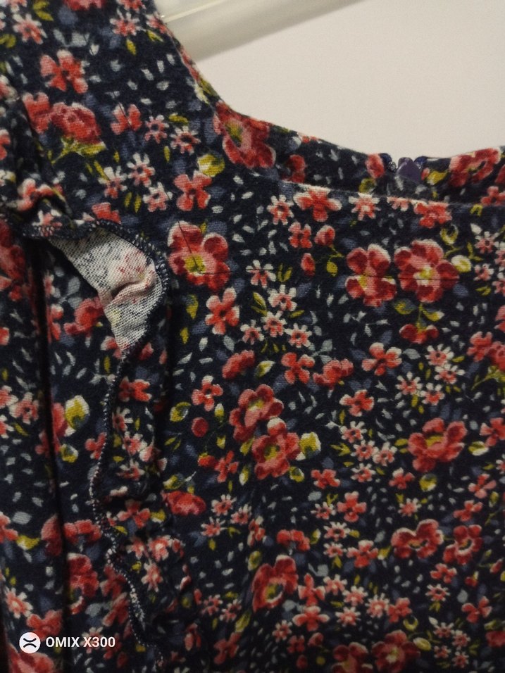 Çiçek Desenli Uzun Kollu Kız Elbisesi - Görsel 2