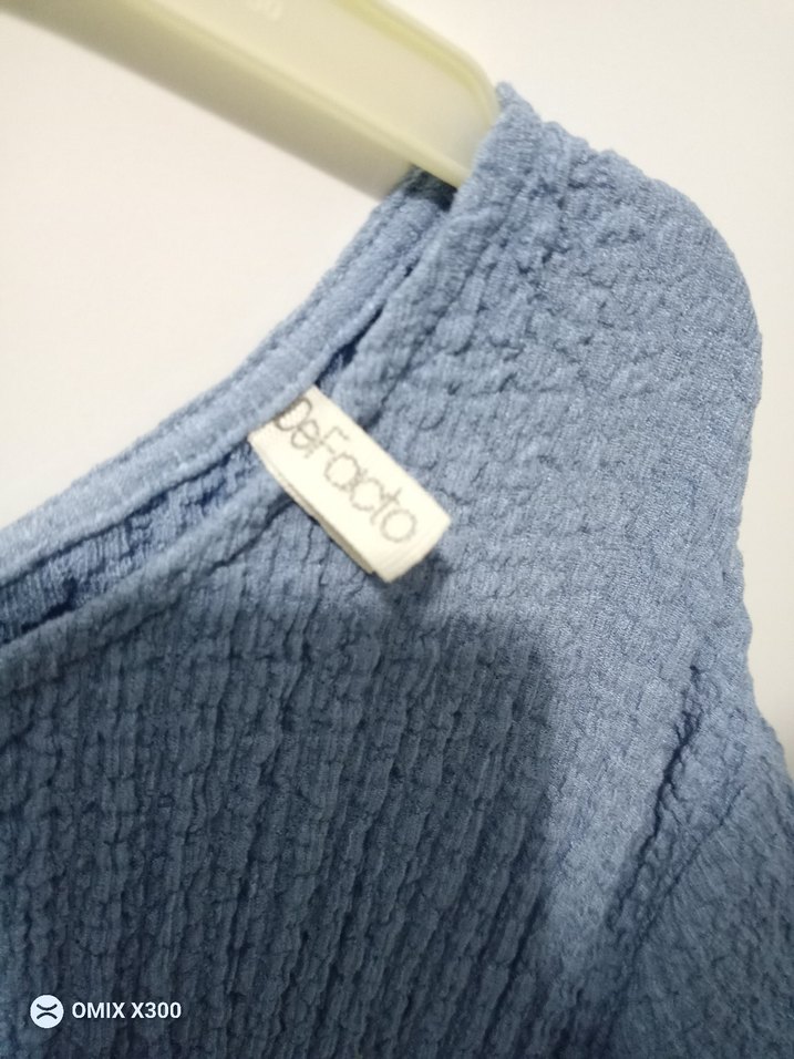 Mavi Triko Keten Tulum - Görsel 3