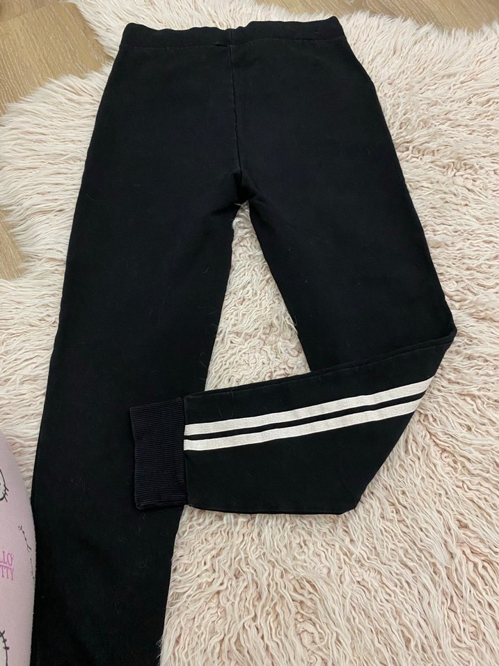 Siyah Kadın Spor Paça Detaylı Sweatpant - Görsel 4