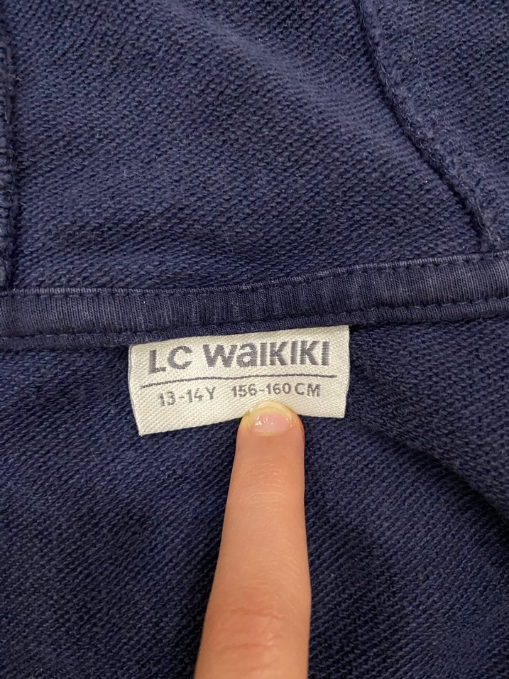 Mavi Kapüşonlu Fermuarlı Erkek Sweatshirt - Görsel 2