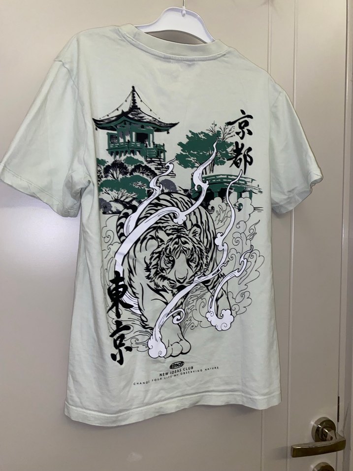 Pamuklu, Baskılı, Gri Erkek Tişört - Görsel 3