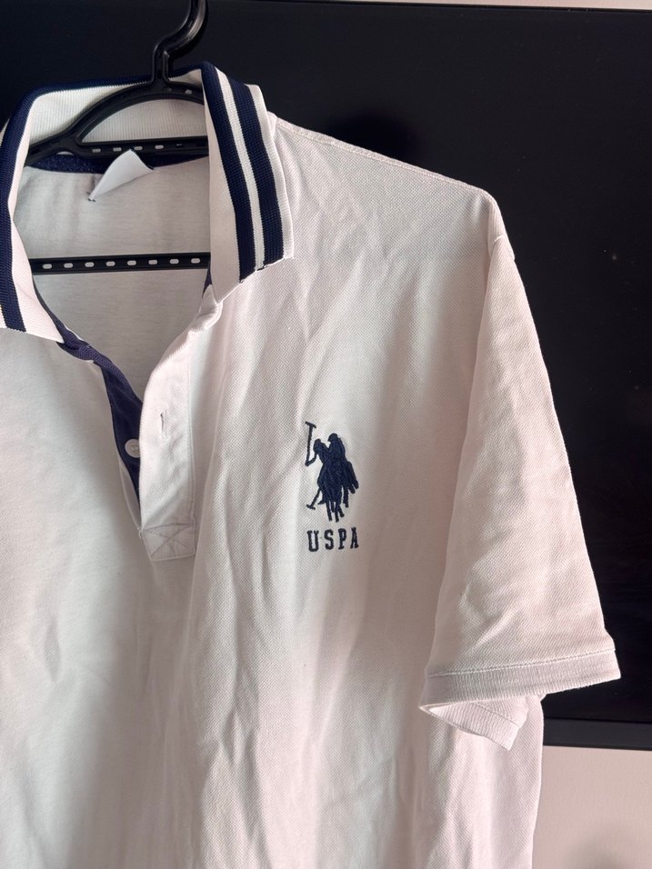 U.S. Polo Assn. Erkek Beyaz Polo Tişört - Görsel 2