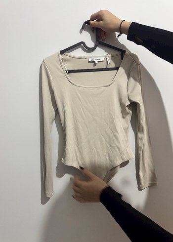 Bej Uzun Kollu Kadın Bluz KOTON - Görsel 2