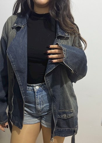 Kemerli Kadın Denim Ceket - Görsel 2